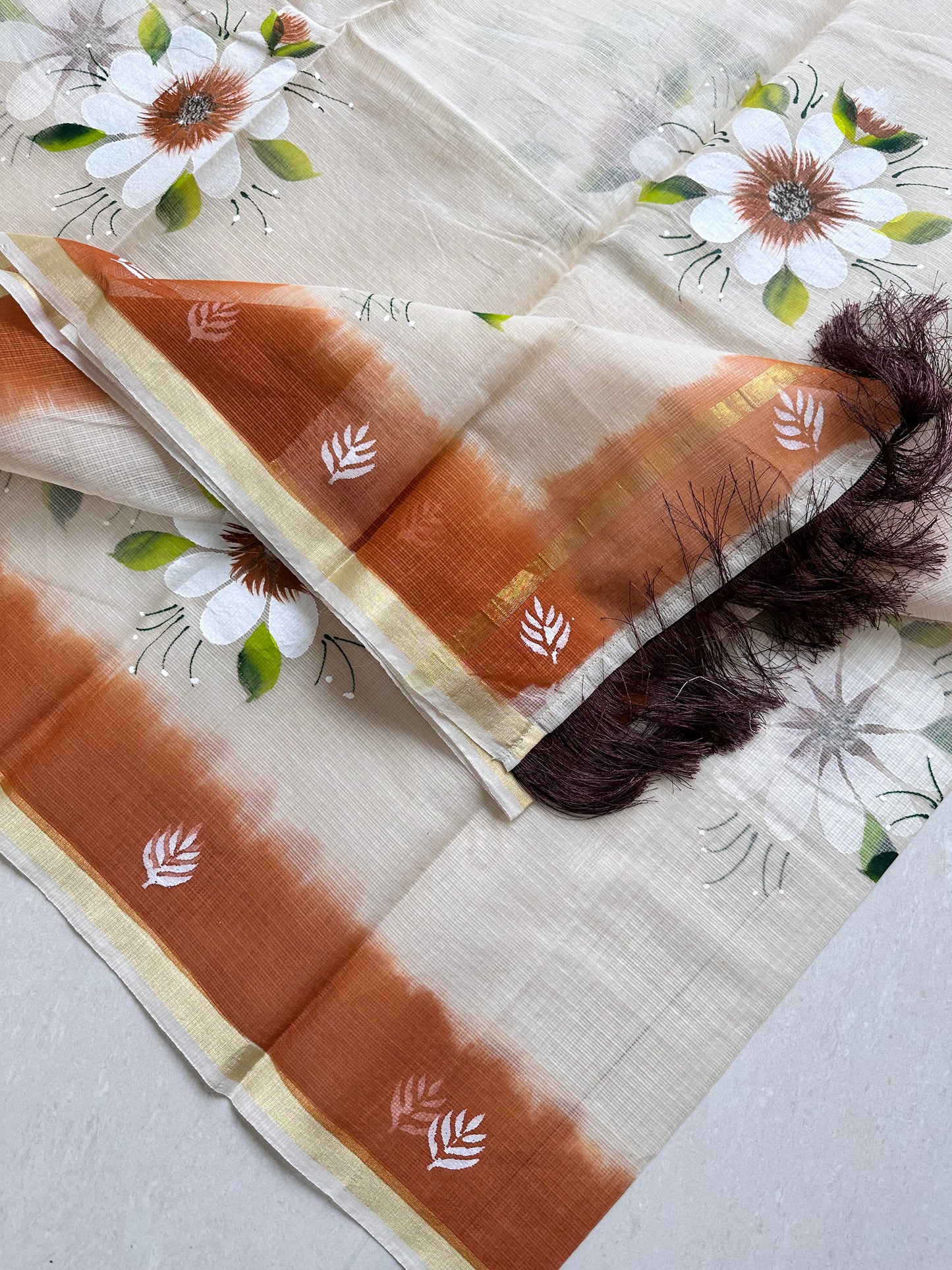 Handpainted Kota Cotton Doria Saree