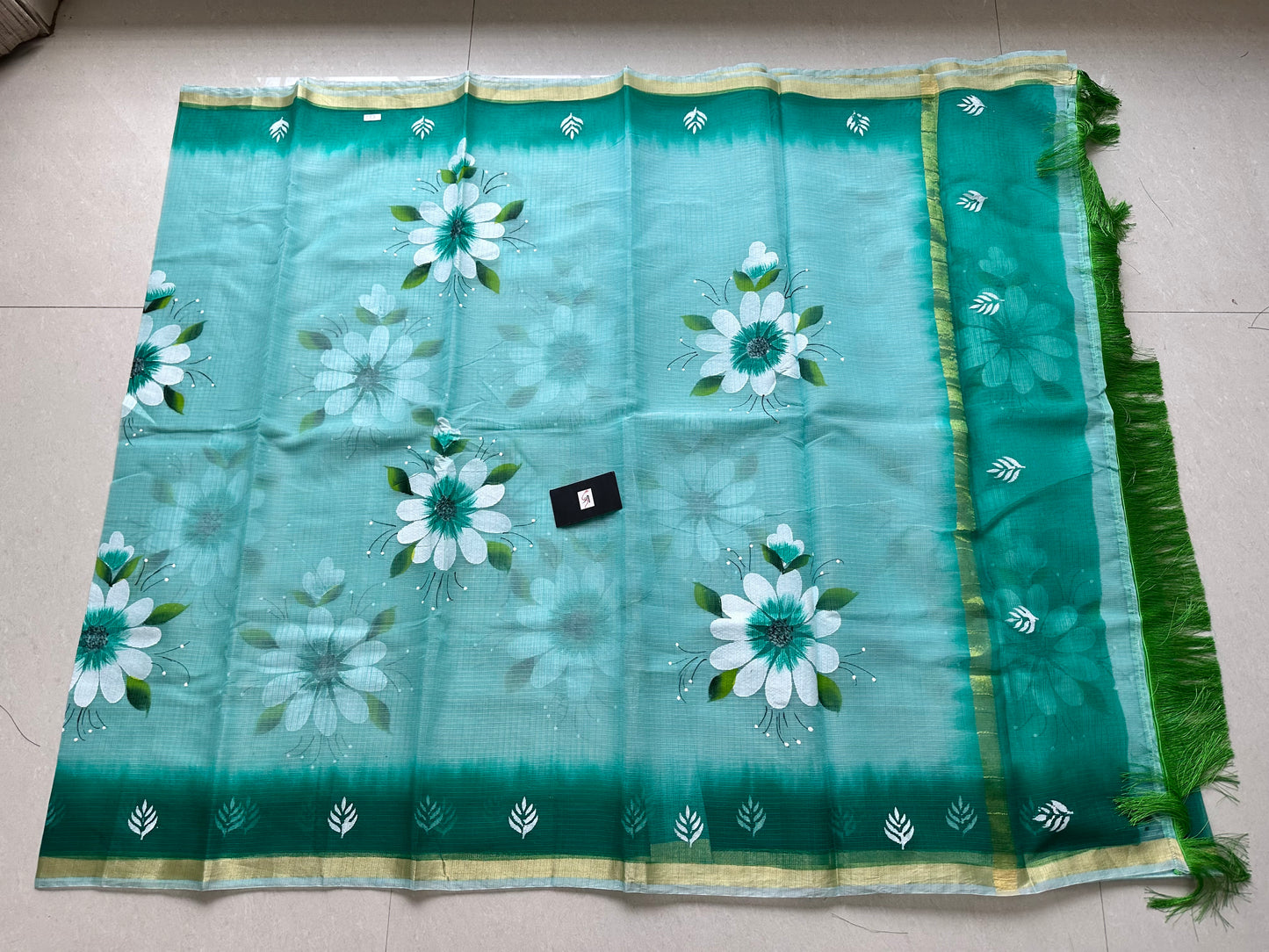 Handpainted Kota Cotton Doria Saree