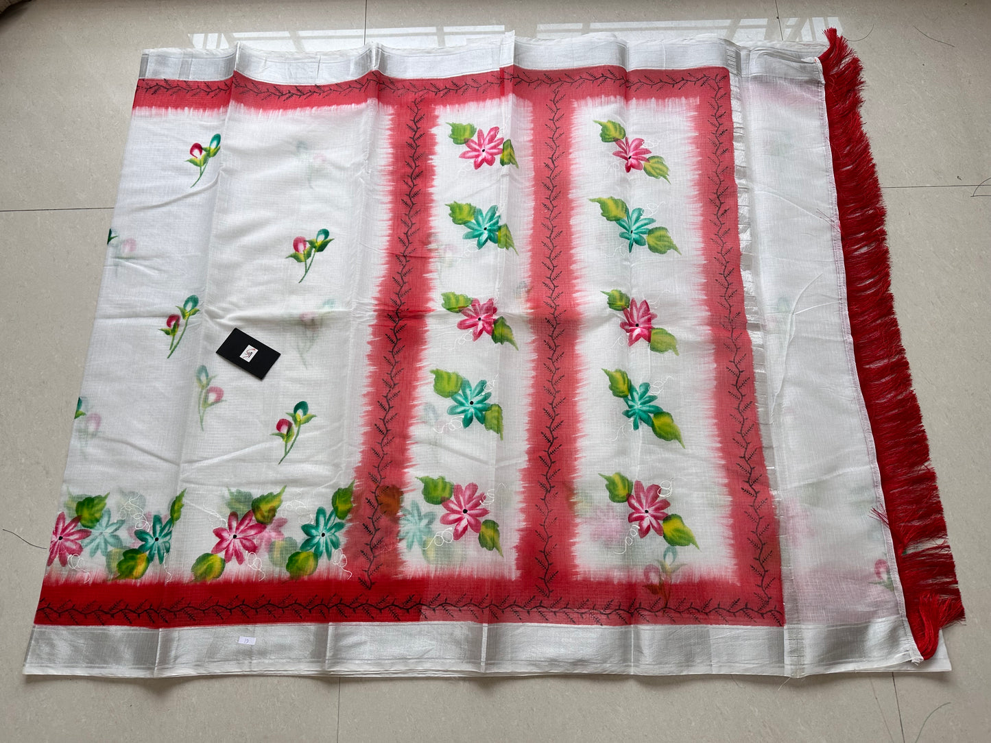 Handpainted Kota Cotton Doria Saree