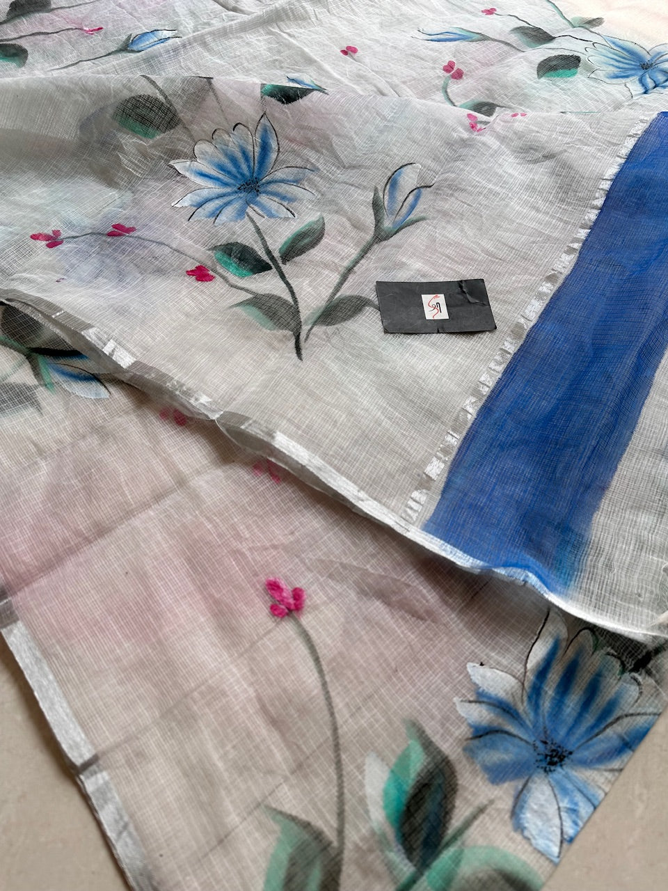 Handpainted Kota Cotton Doria Saree