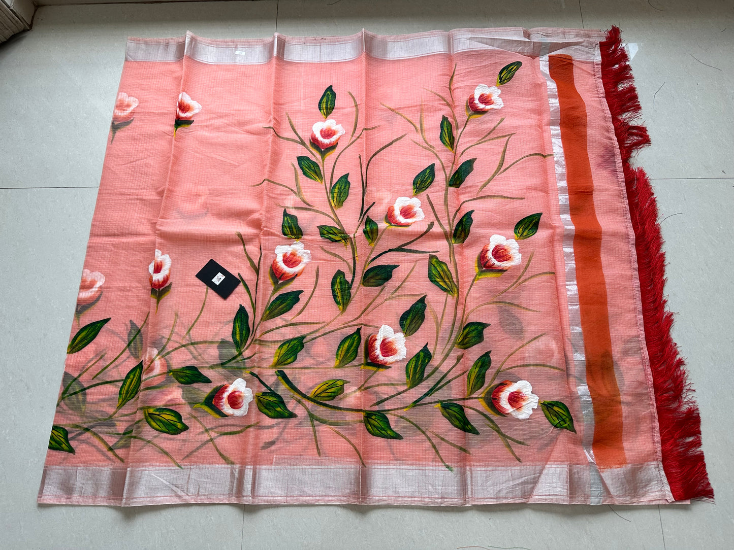 Handpainted Kota Cotton Doria Saree