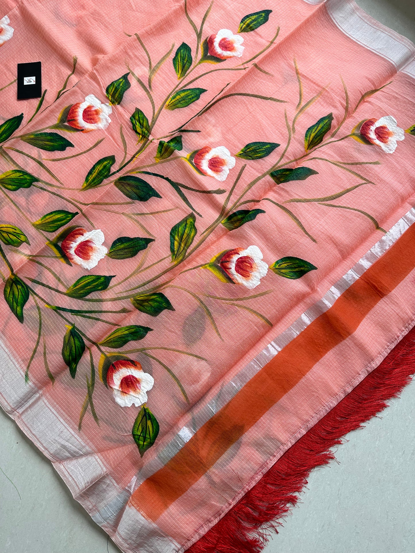 Handpainted Kota Cotton Doria Saree