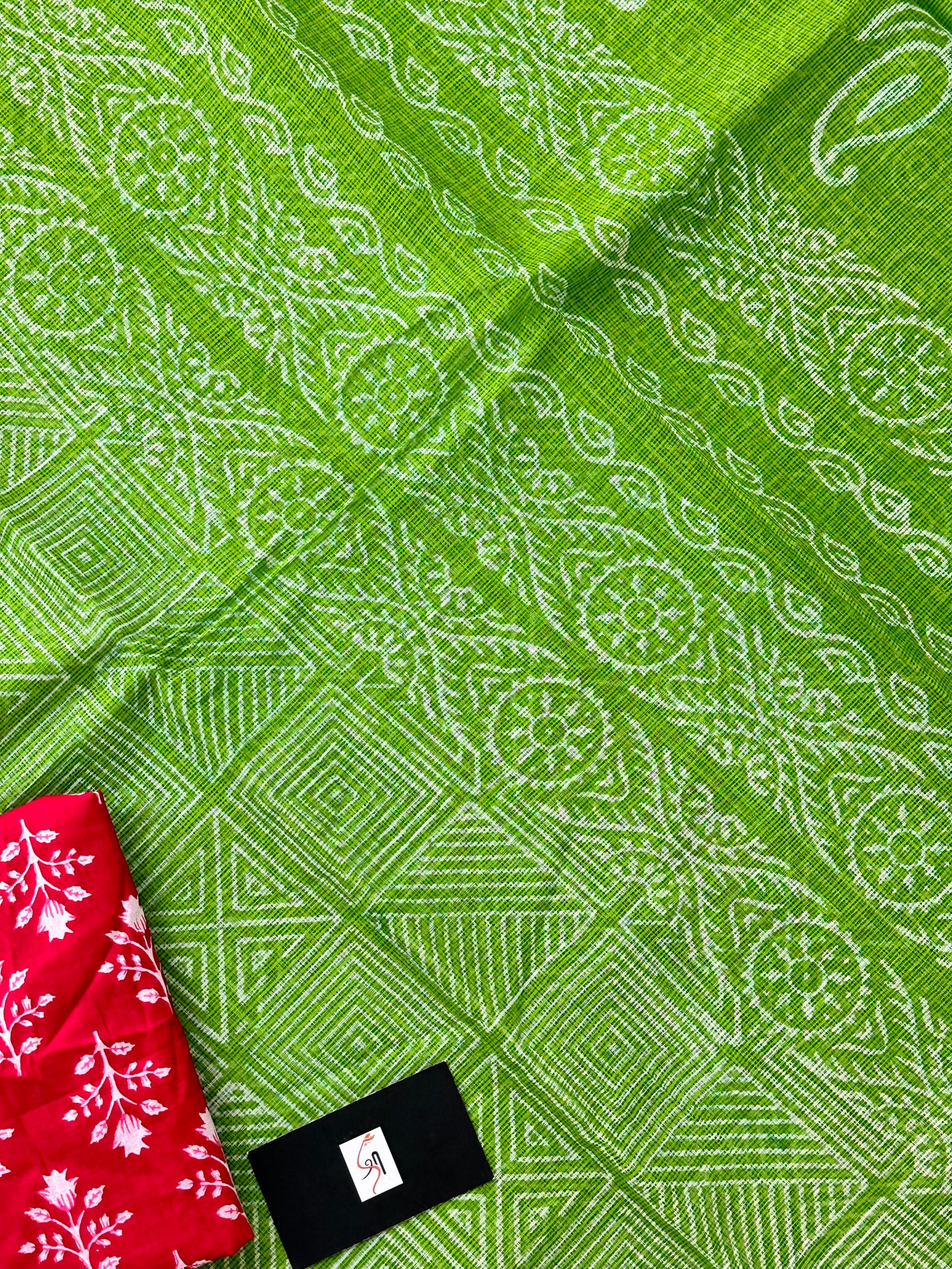 Pure HandBlock Printed Kota Cotton Doria Saree