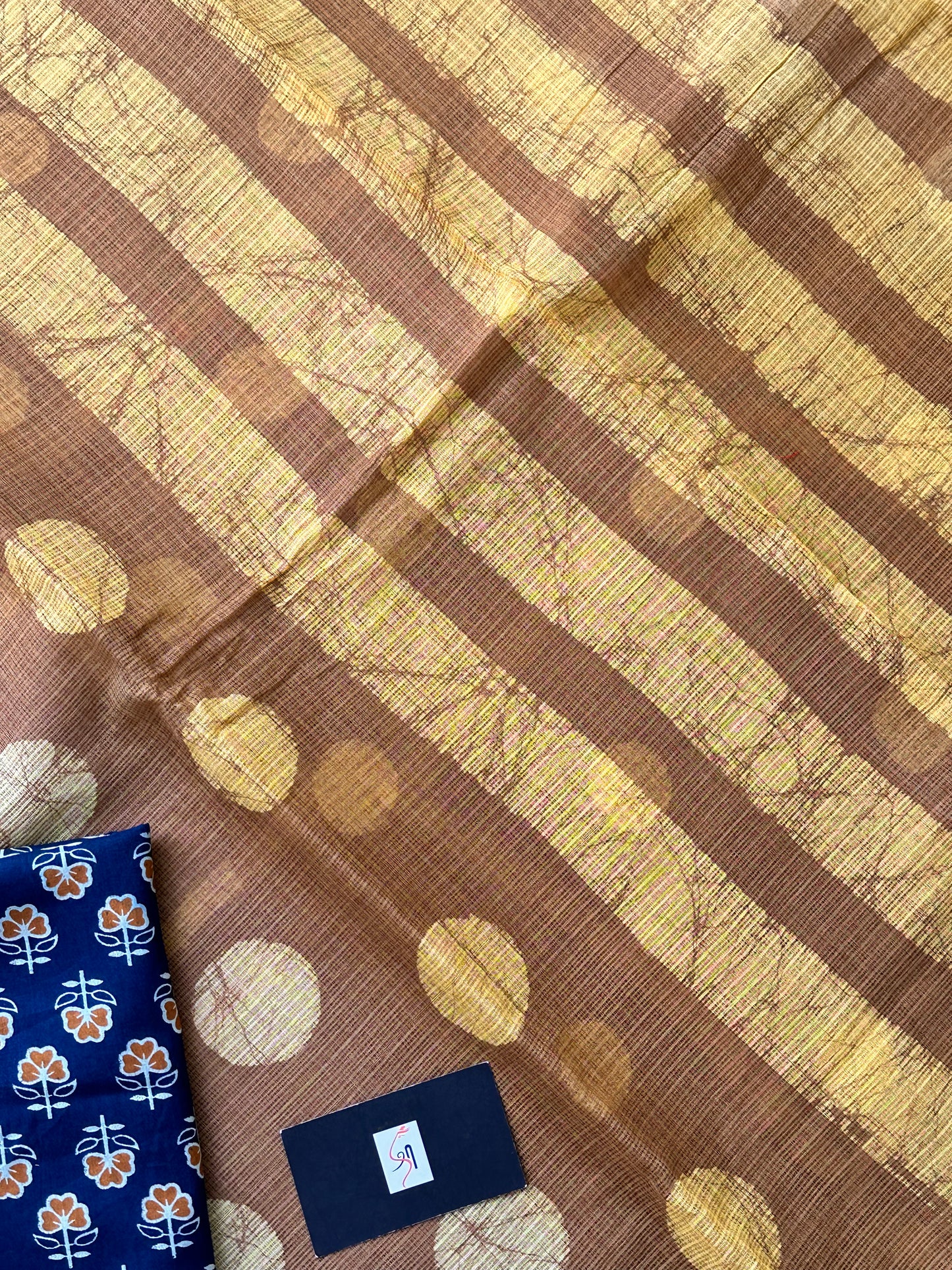 Pure HandBlock Printed Kota Cotton Doria Saree