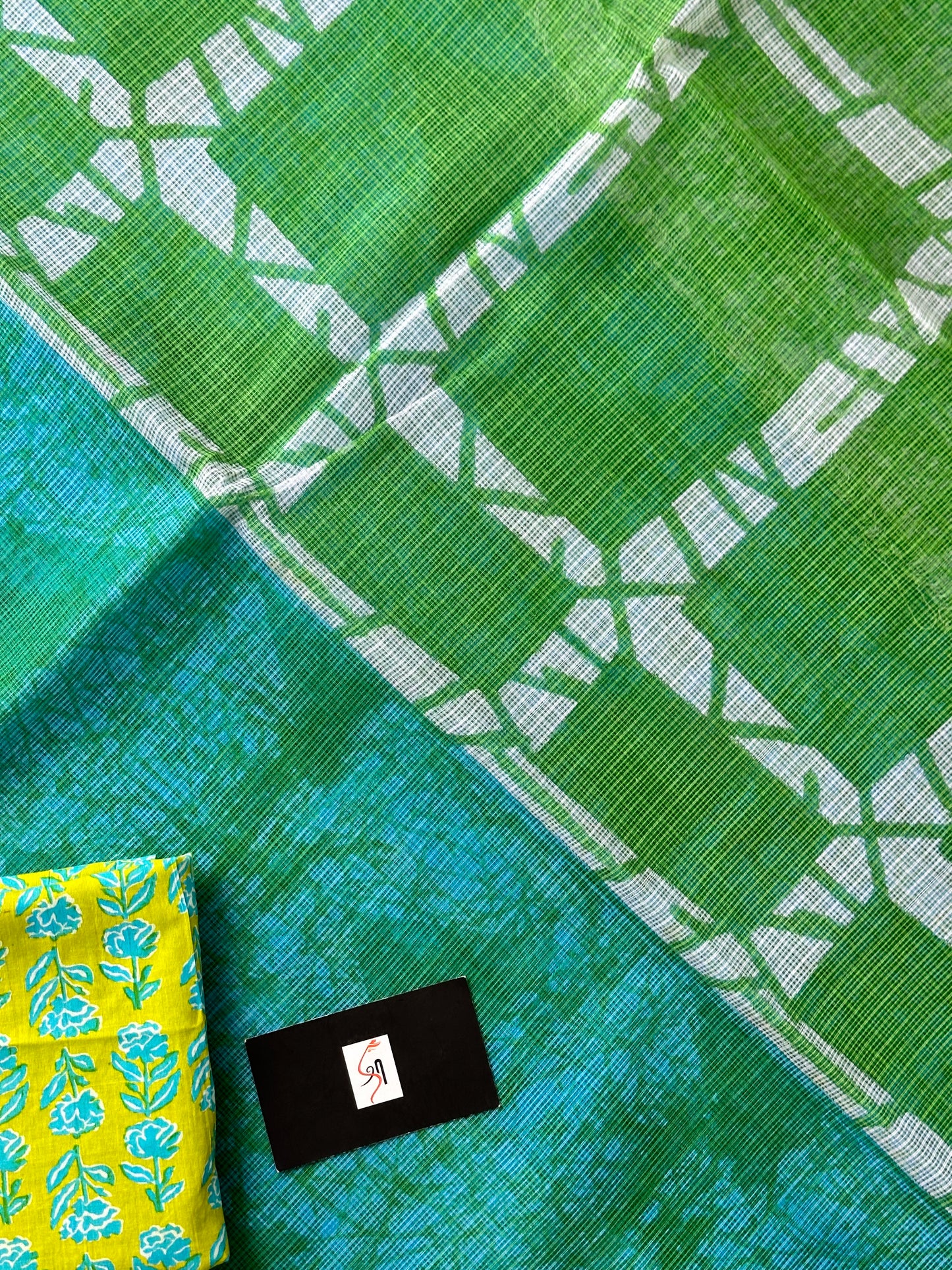 Pure HandBlock Printed Kota Cotton Doria Saree