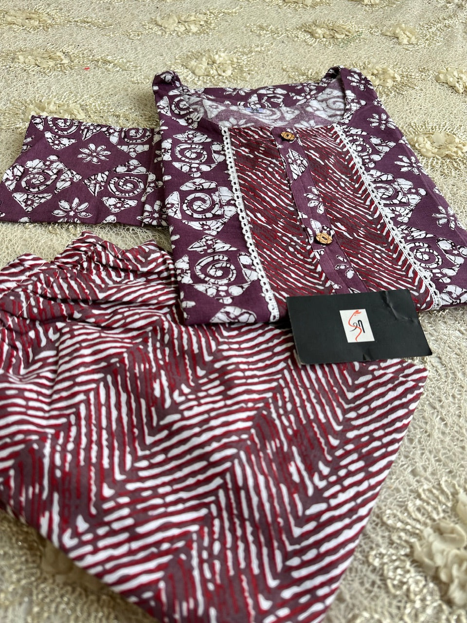 Pure HandBlock Printed Cotton Kurta N Pant Set