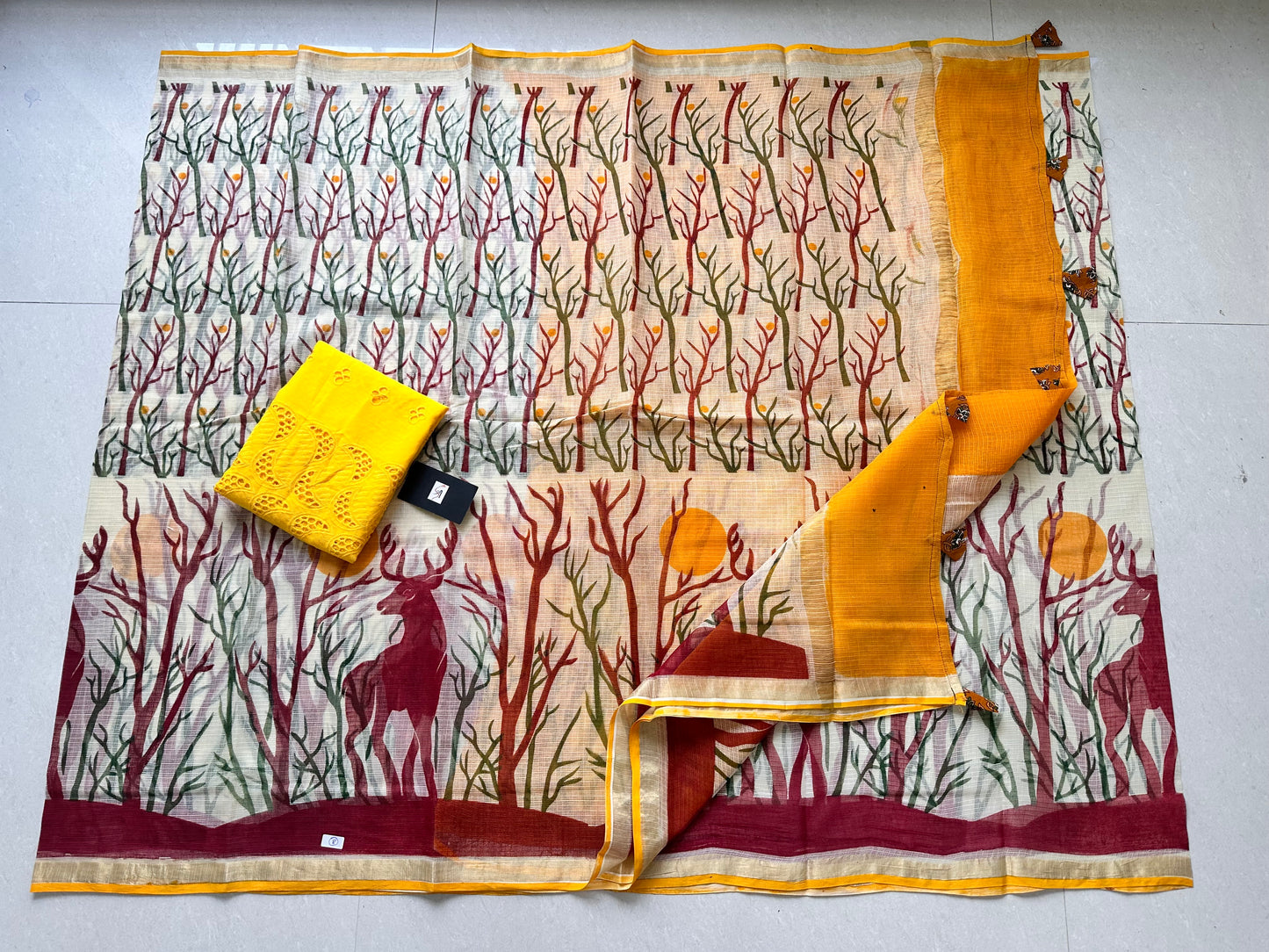 Pure Digital Printed Kota Cotton Doria saree