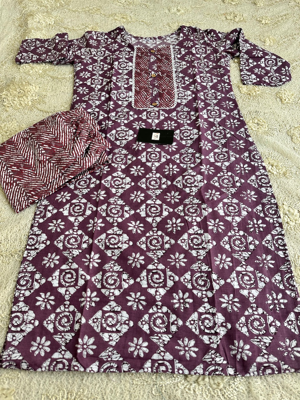 Pure HandBlock Printed Cotton Kurta N Pant Set