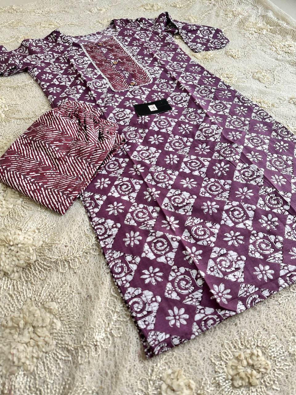 Pure HandBlock Printed Cotton Kurta N Pant Set