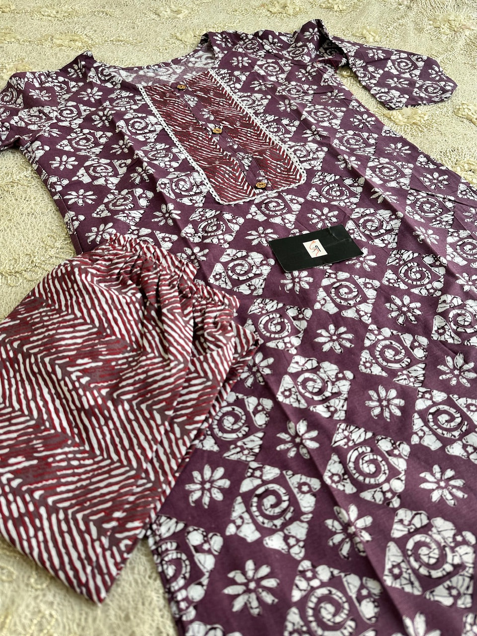 Pure HandBlock Printed Cotton Kurta N Pant Set