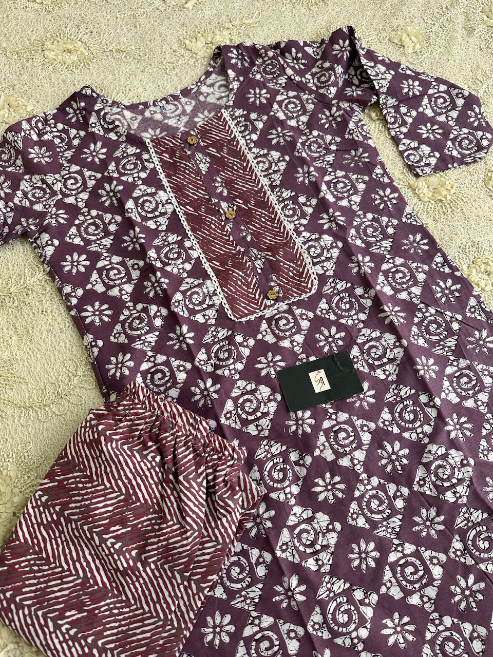 Pure HandBlock Printed Cotton Kurta N Pant Set