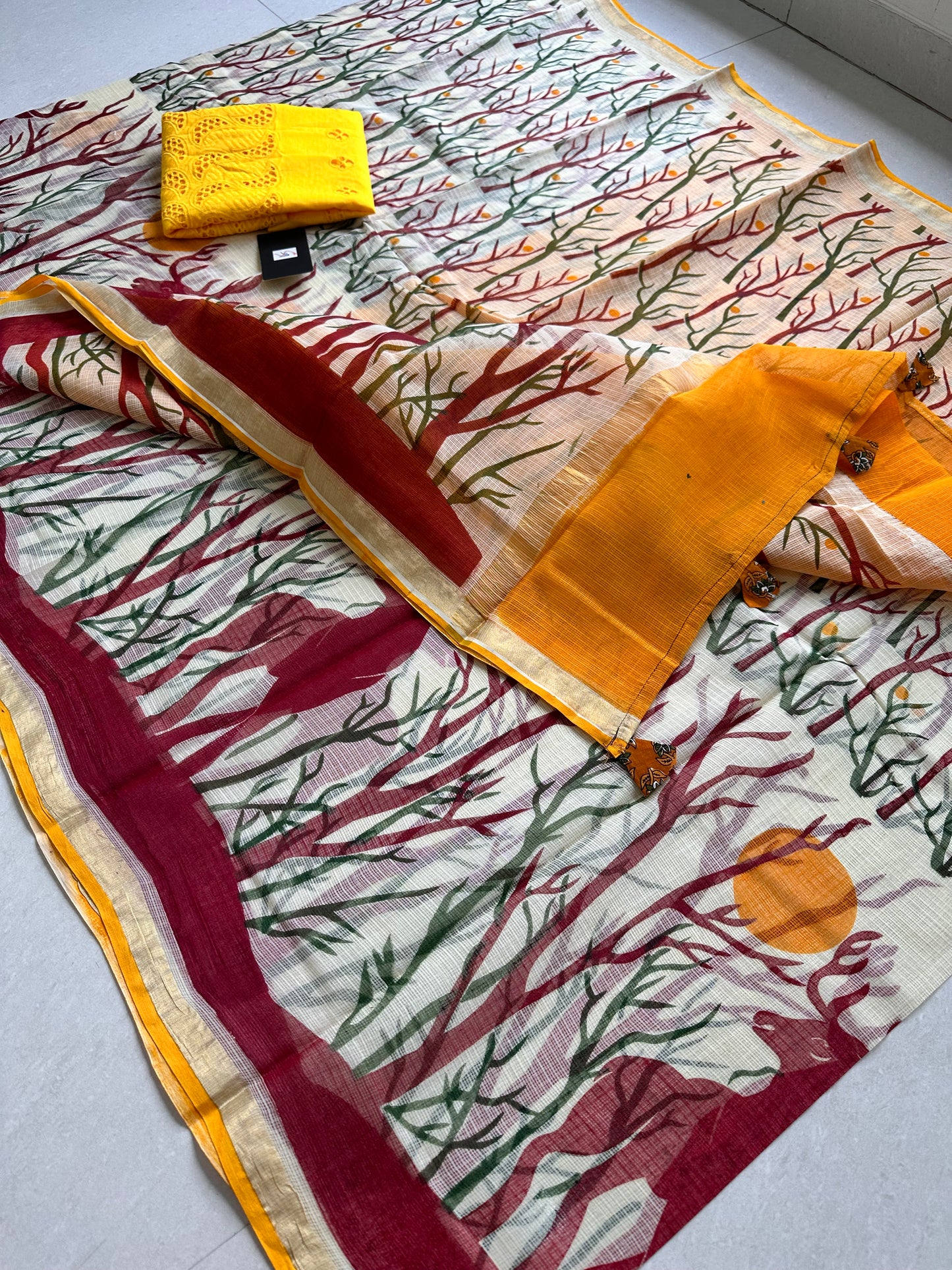 Pure Digital Printed Kota Cotton Doria saree