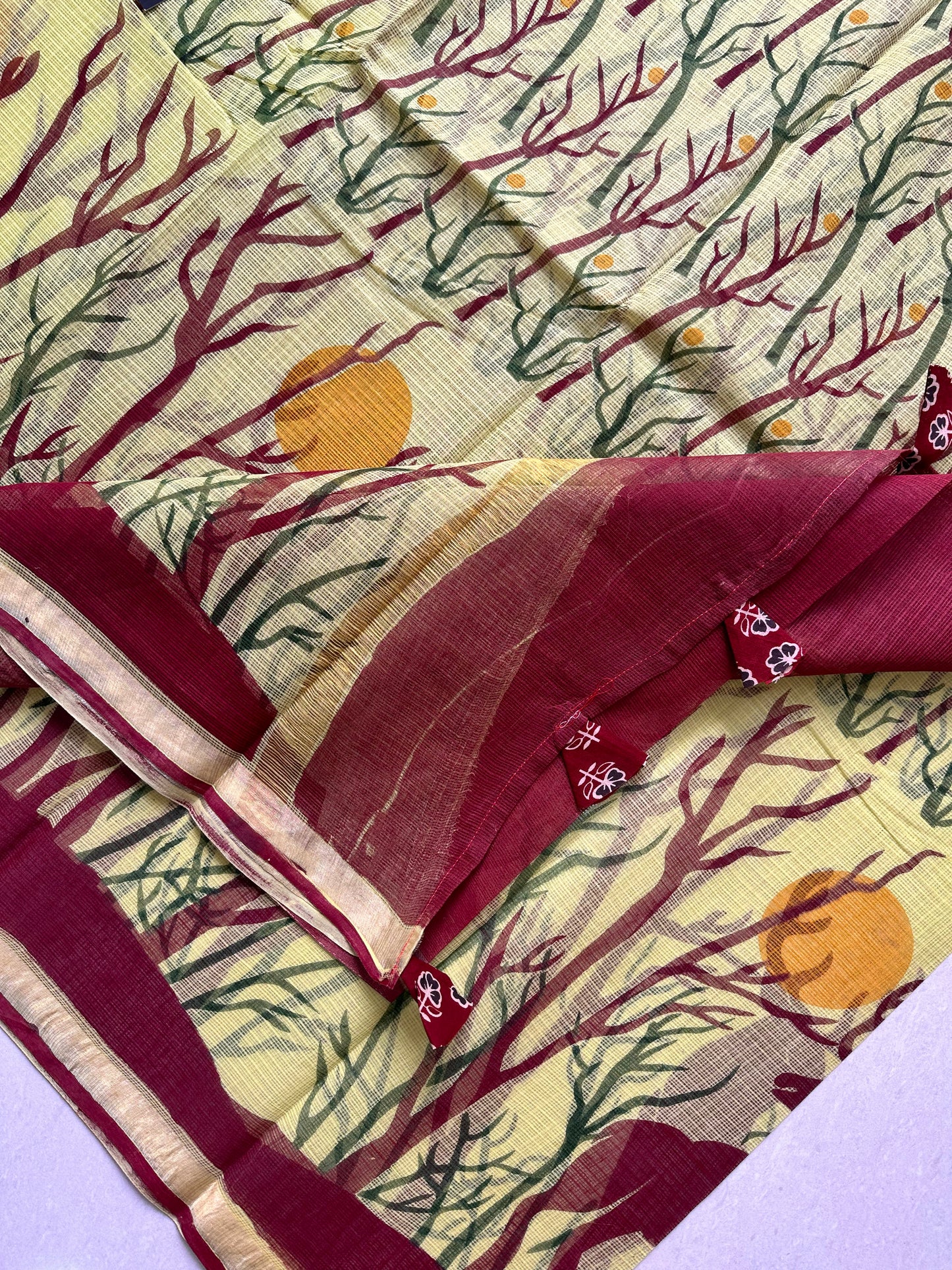 Pure Digital Printed Kota Cotton Doria Saree