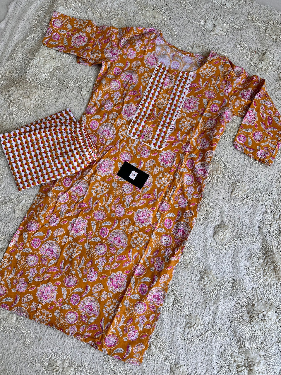 Pure HandBlock Printed Cotton Kurta N Pant Set