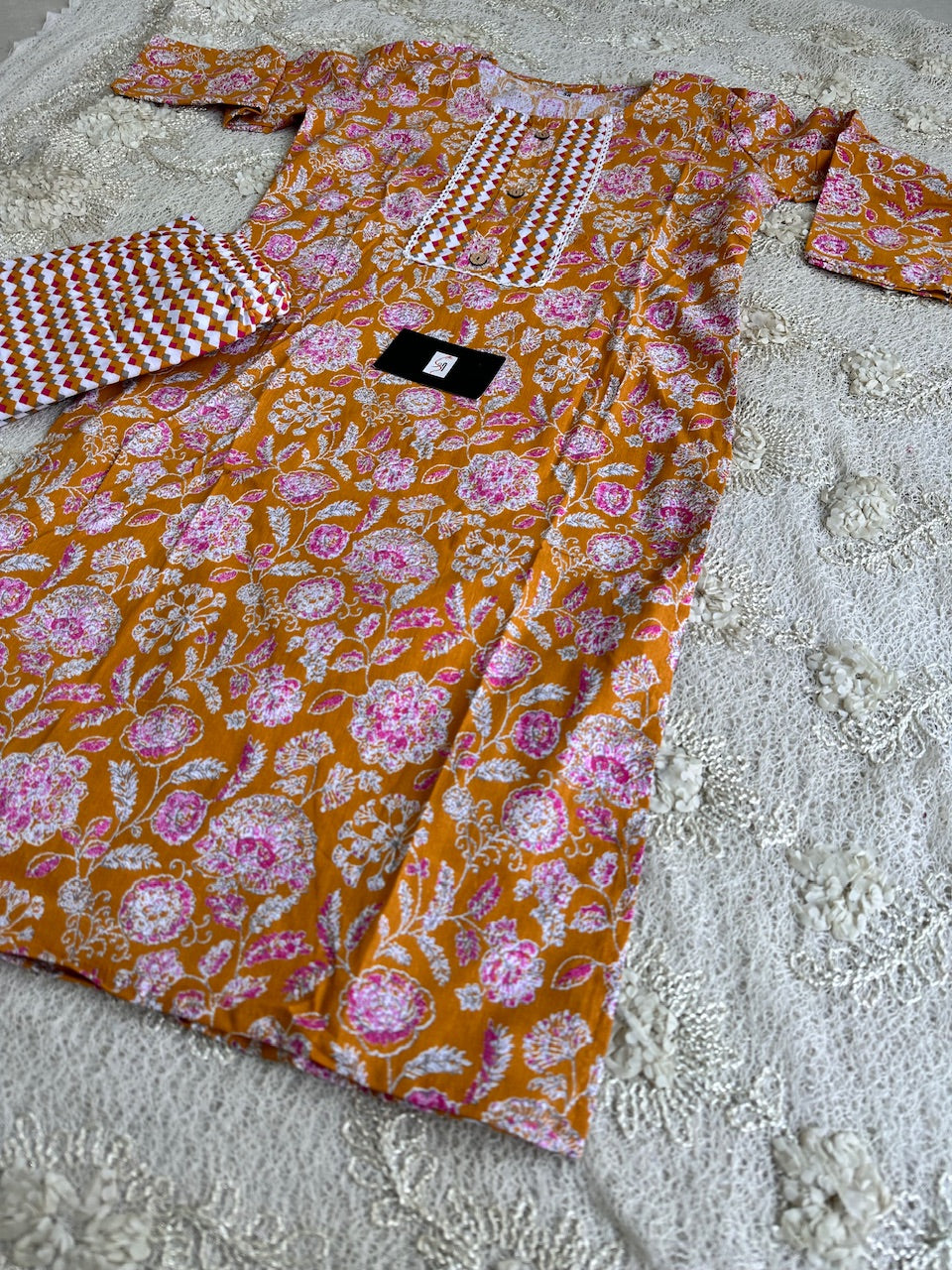 Pure HandBlock Printed Cotton Kurta N Pant Set