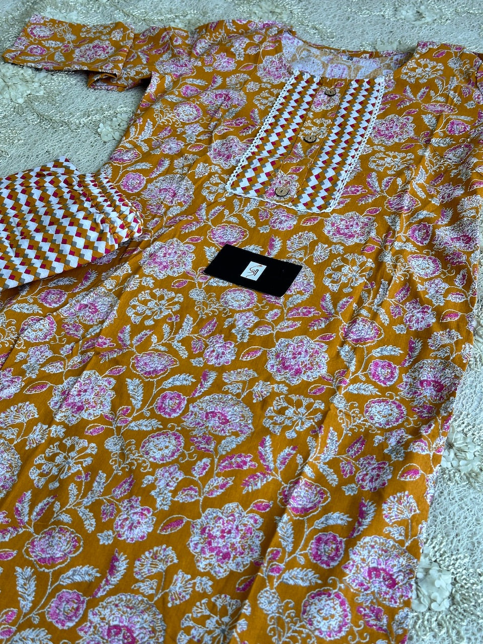 Pure HandBlock Printed Cotton Kurta N Pant Set