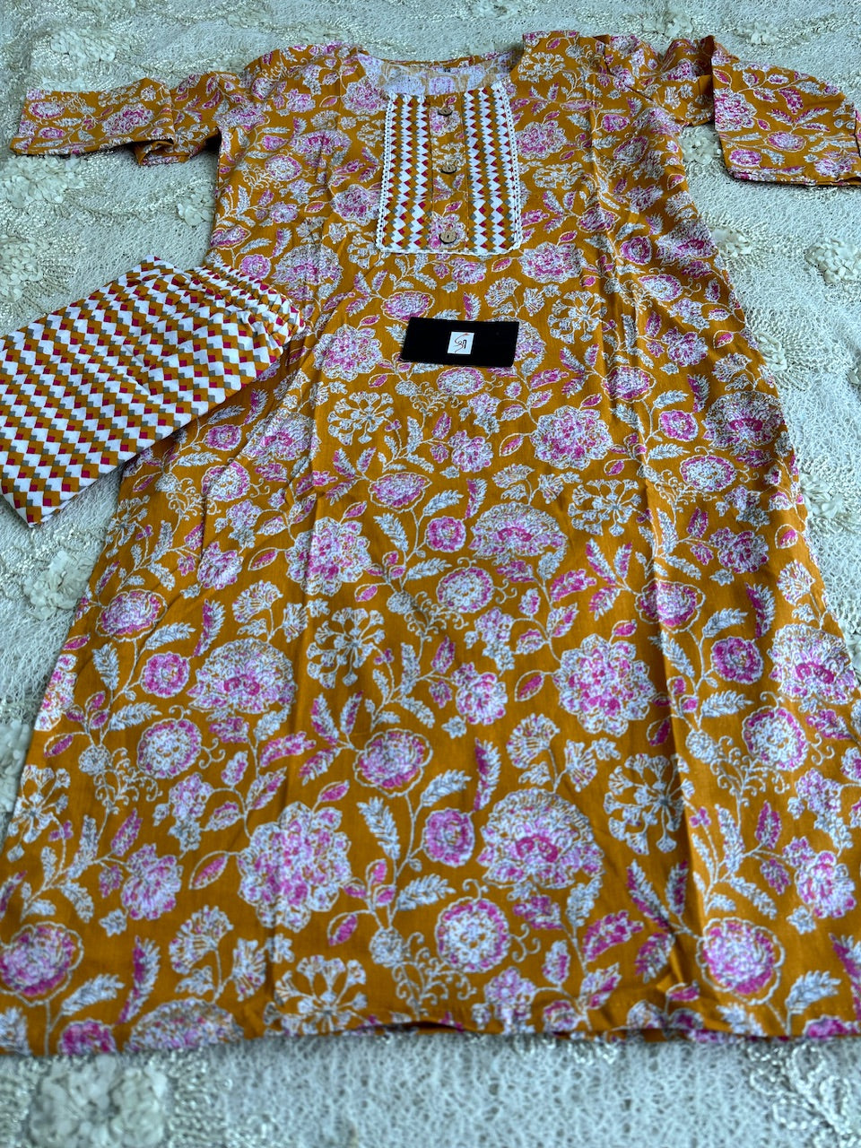 Pure HandBlock Printed Cotton Kurta N Pant Set