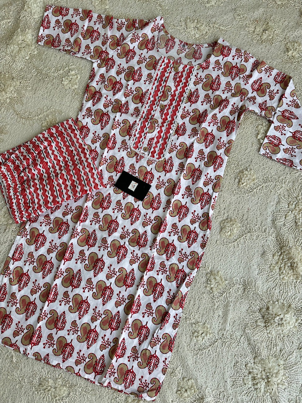 Pure HandBlock Printed Cotton Kurta N Pant Set