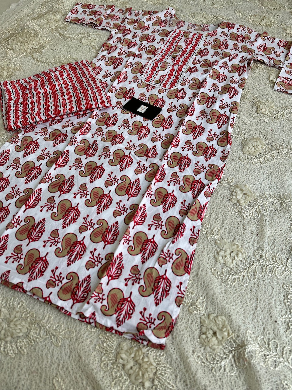 Pure HandBlock Printed Cotton Kurta N Pant Set