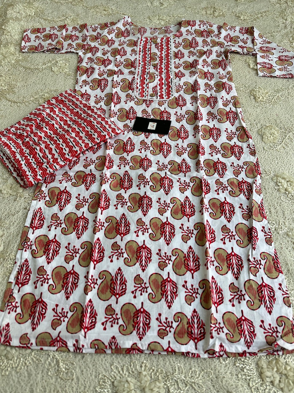 Pure HandBlock Printed Cotton Kurta N Pant Set