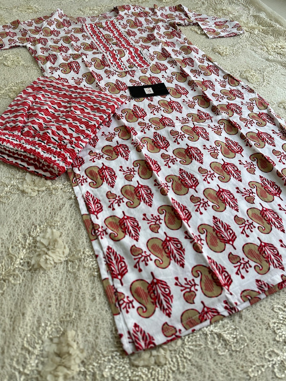 Pure HandBlock Printed Cotton Kurta N Pant Set