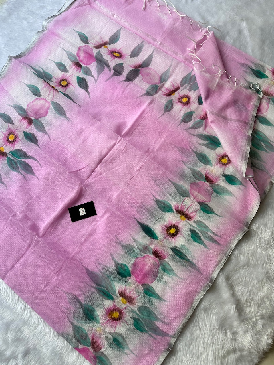 Handpainted Kota Cotton Doria Saree