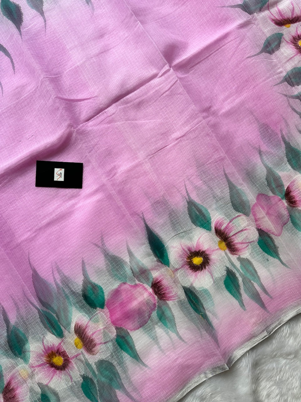 Handpainted Kota Cotton Doria Saree