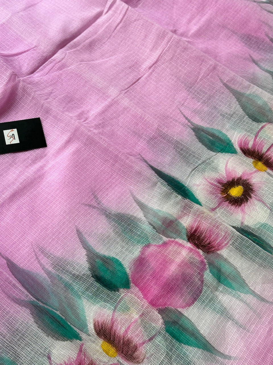 Handpainted Kota Cotton Doria Saree