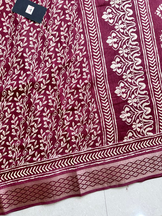 Printed Semi Dola Silk Saree