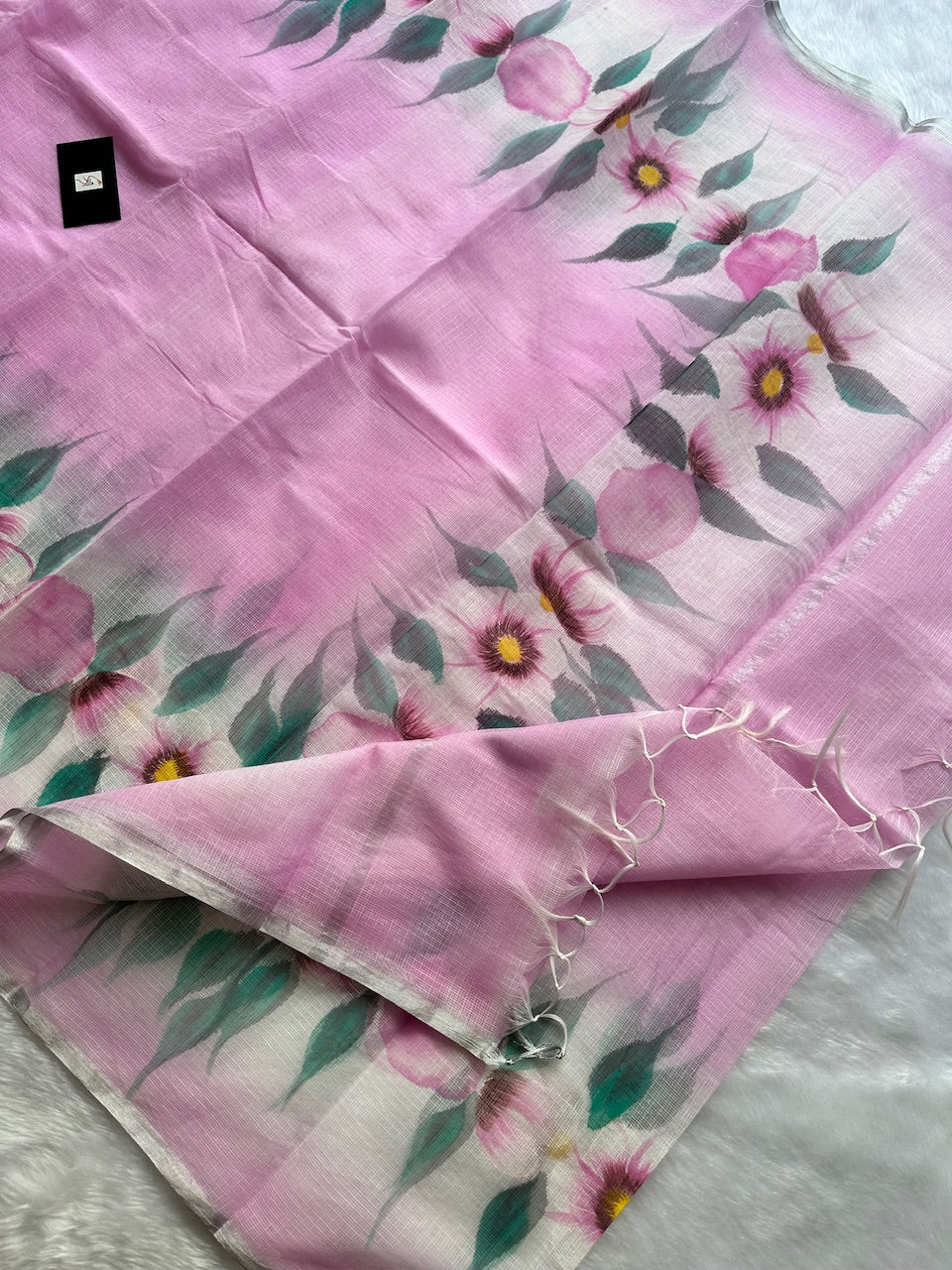 Handpainted Kota Cotton Doria Saree