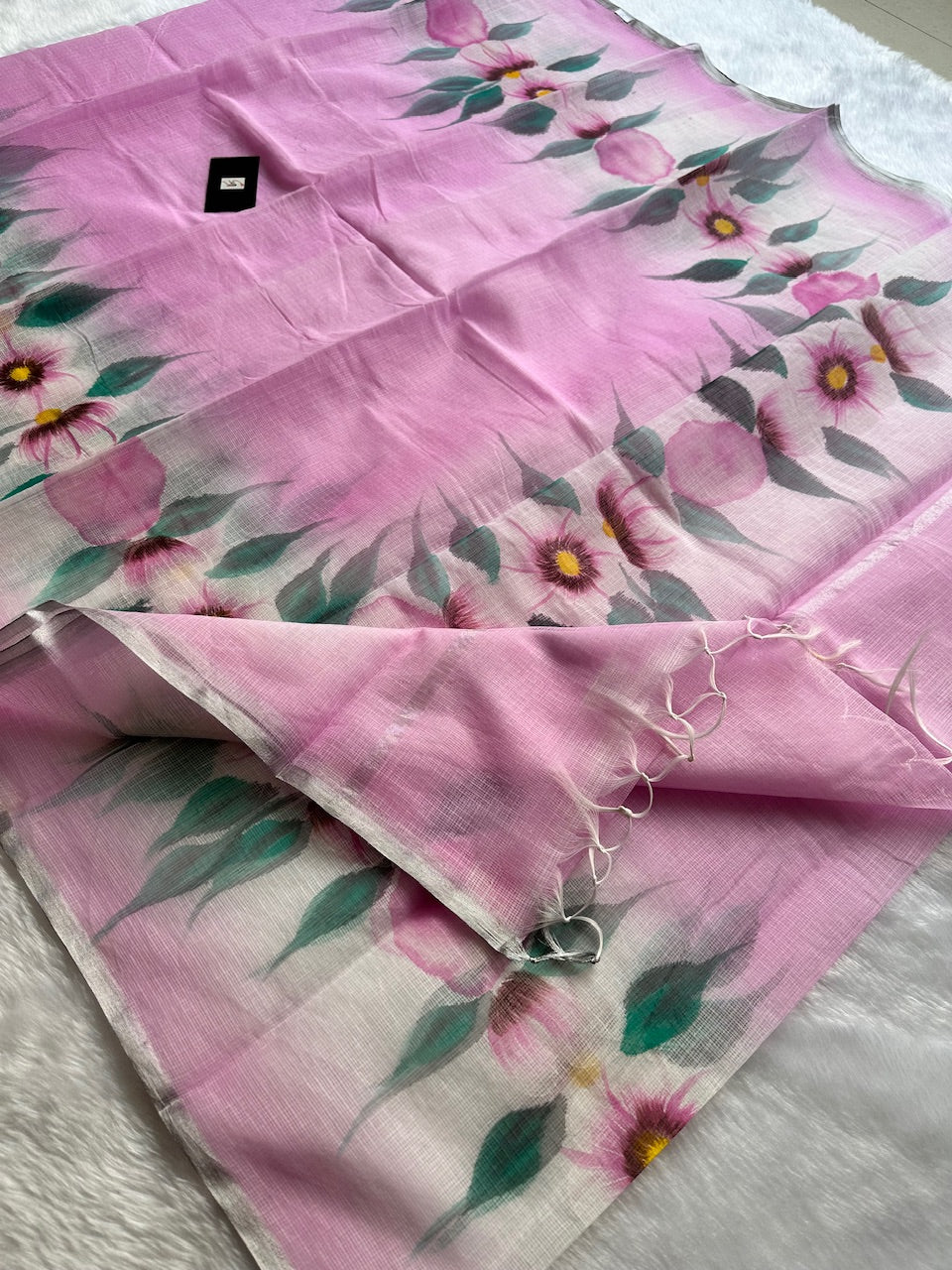 Handpainted Kota Cotton Doria Saree