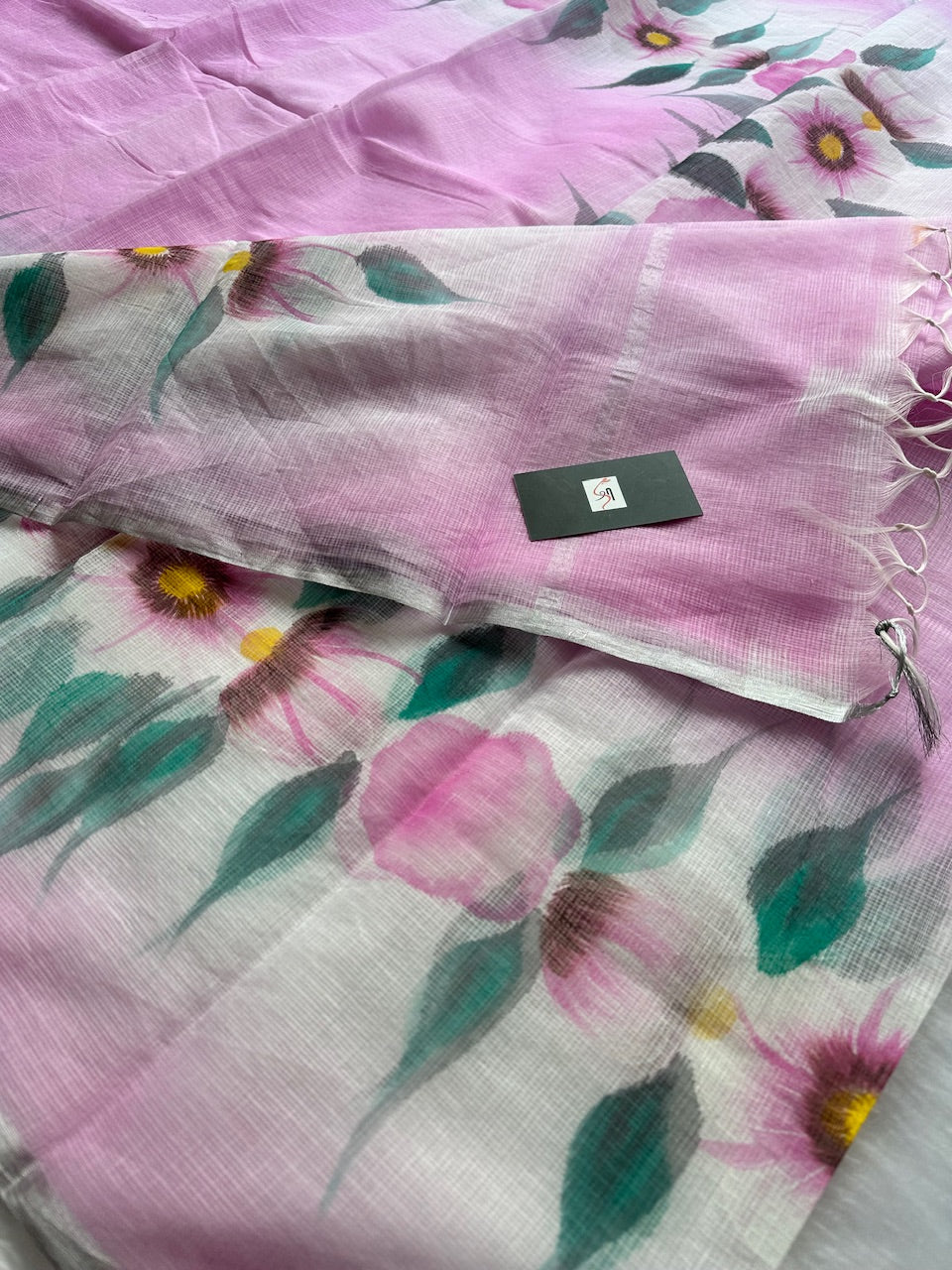 Handpainted Kota Cotton Doria Saree