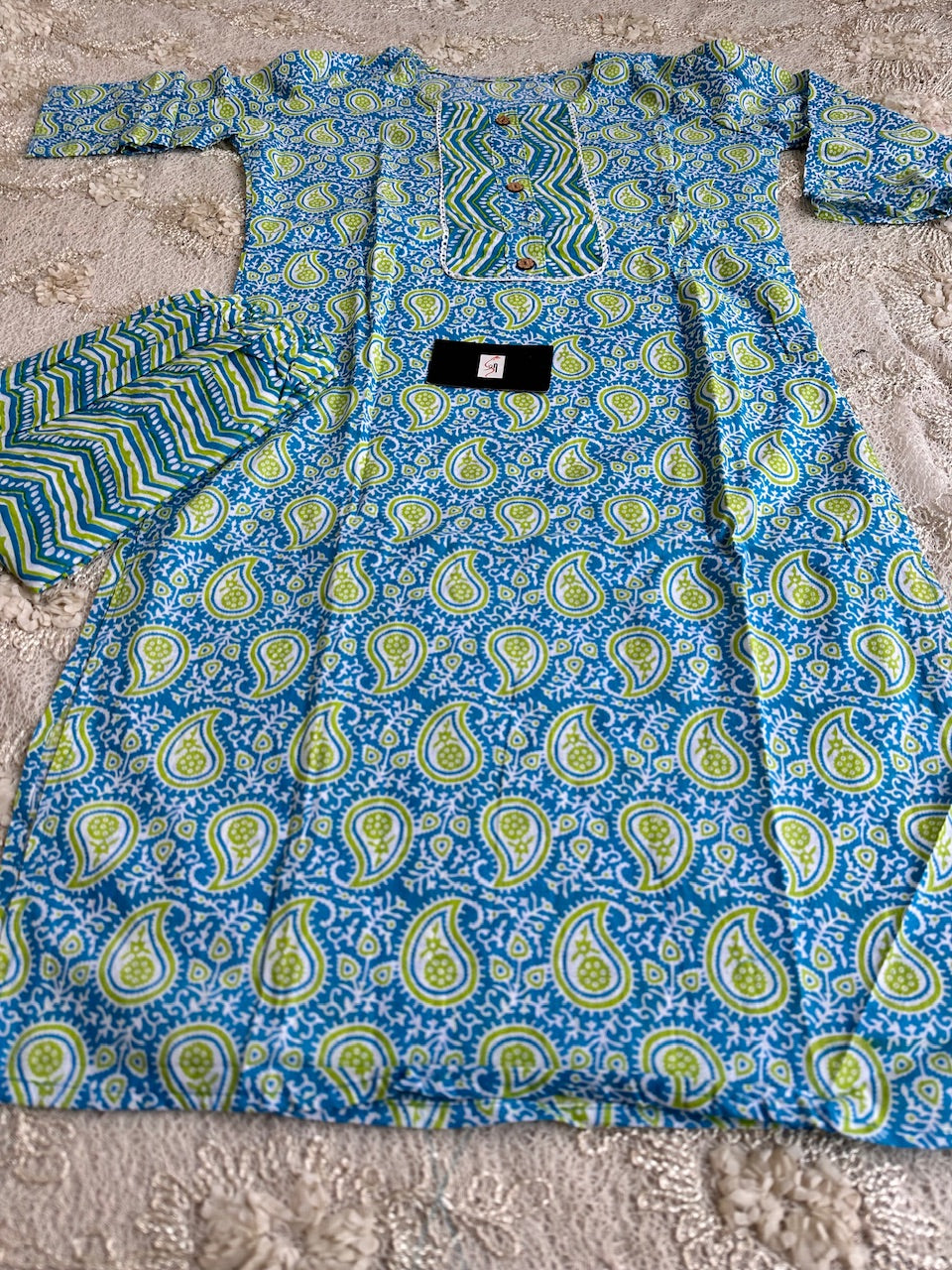 Pure HandBlock Printed Cotton Kurta N Pant Set