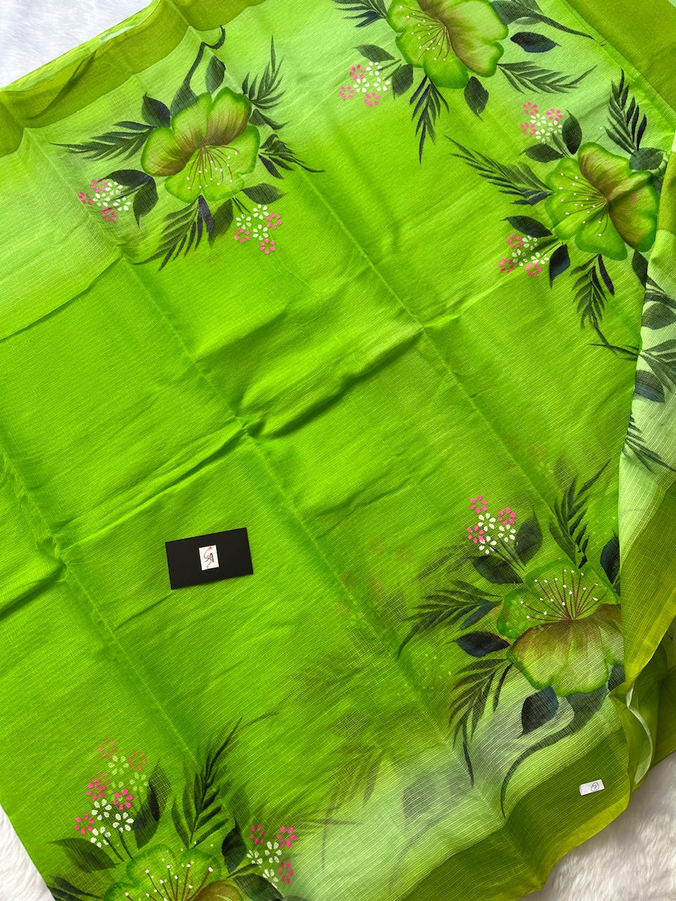 Handpainted Kota Cotton Doria Saree