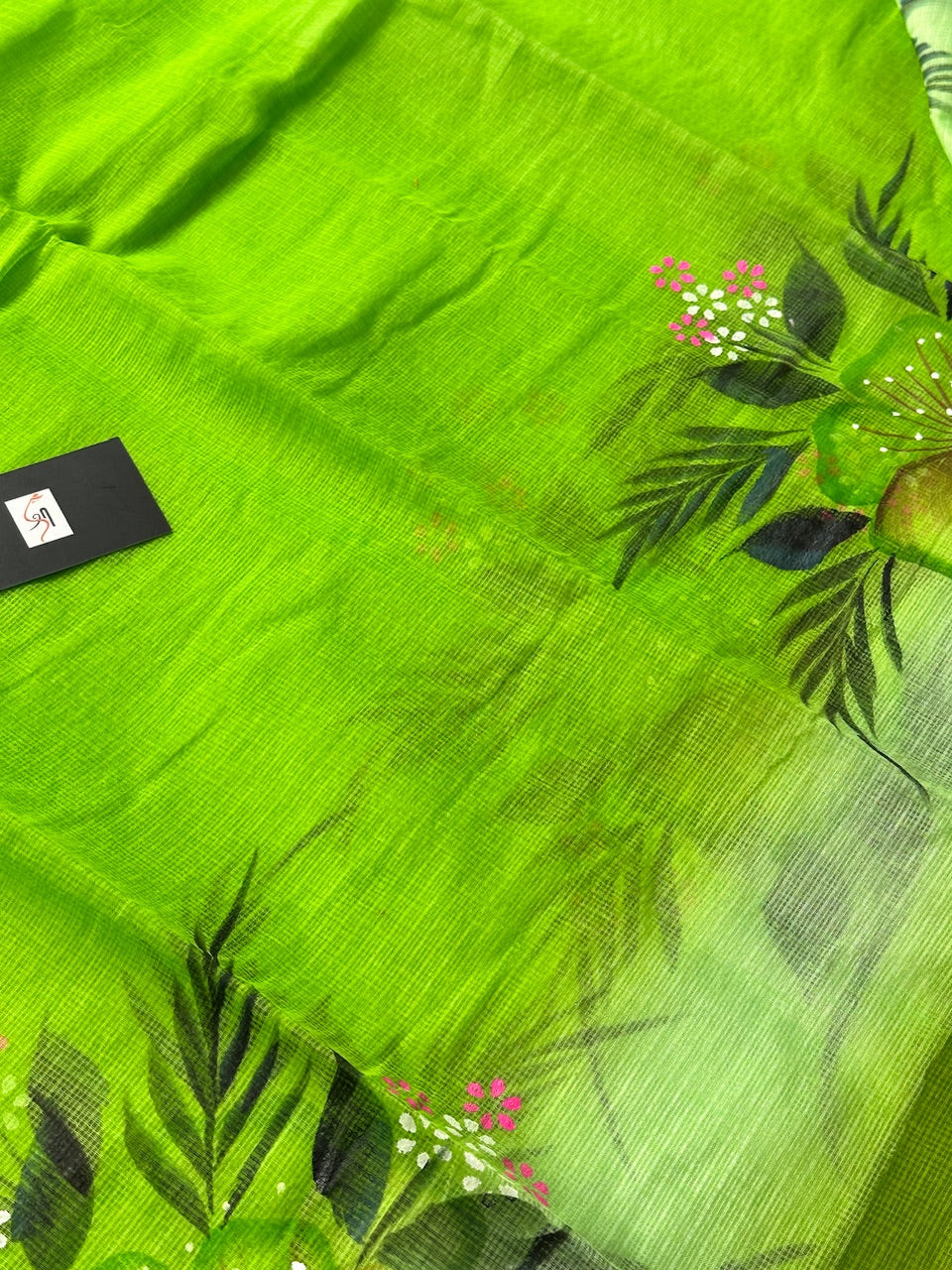 Handpainted Kota Cotton Doria Saree