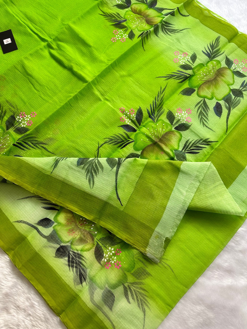 Handpainted Kota Cotton Doria Saree