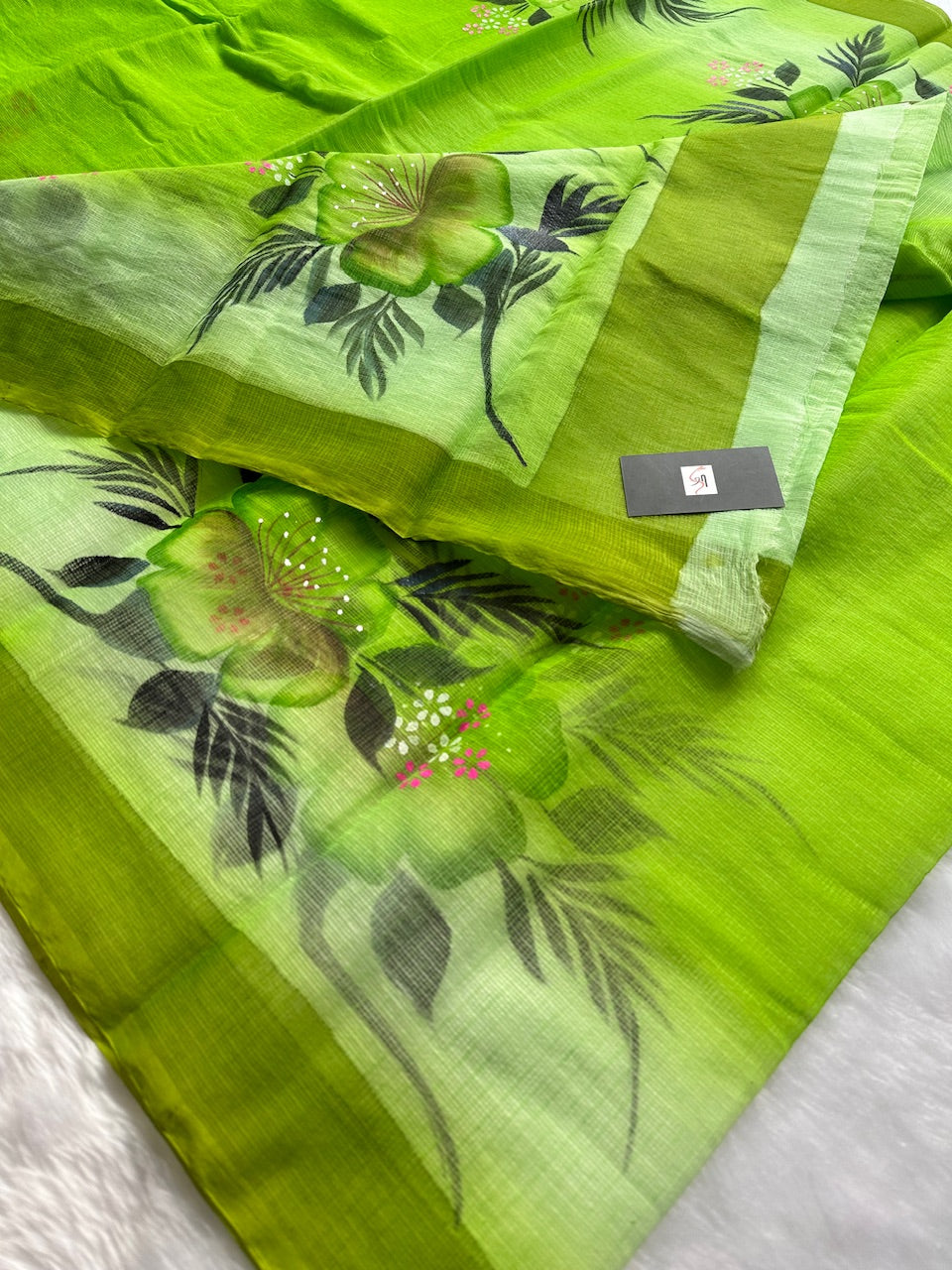 Handpainted Kota Cotton Doria Saree