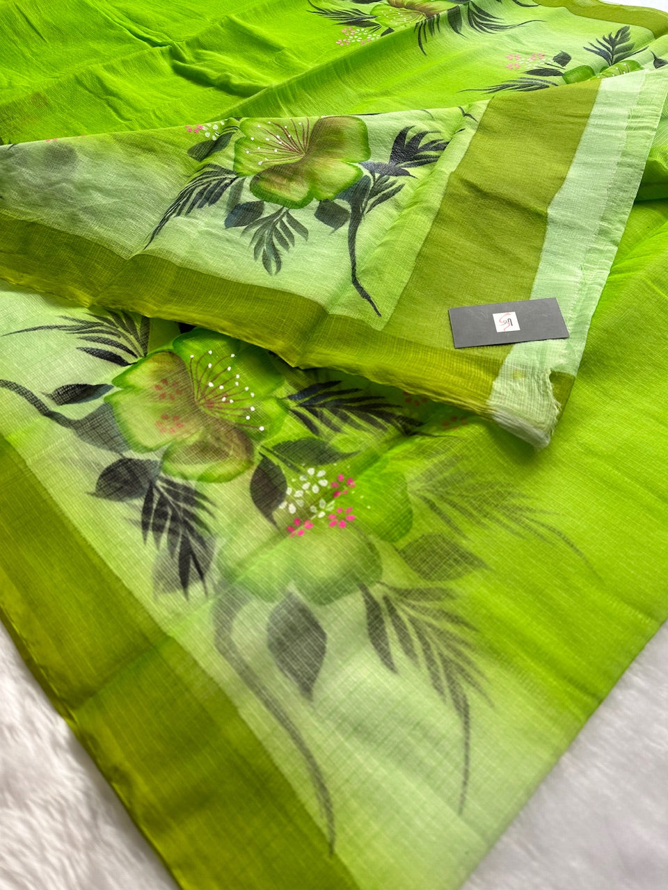 Handpainted Kota Cotton Doria Saree