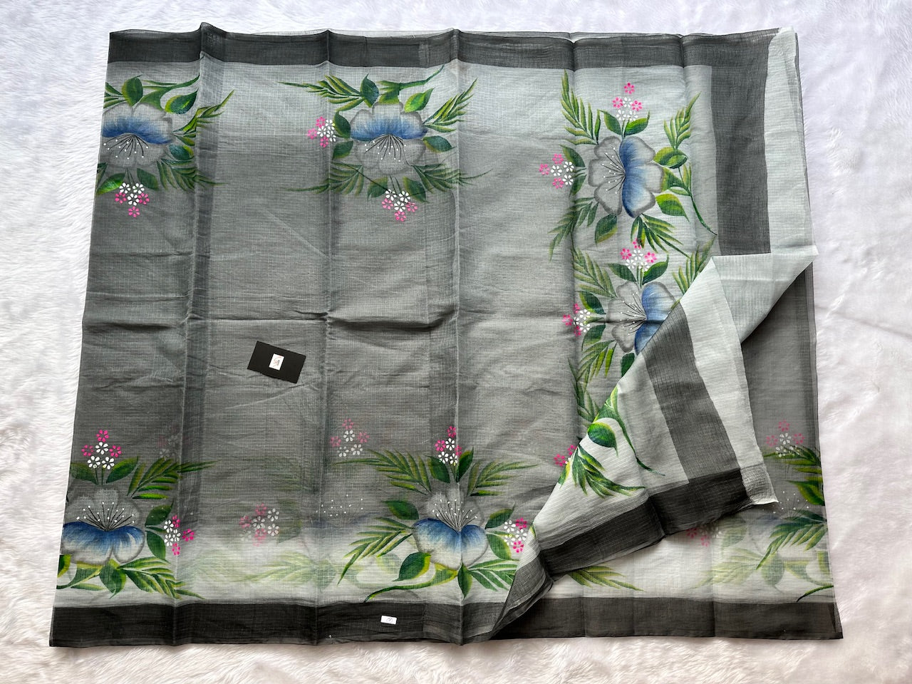 Handpainted Kota Cotton Doria Saree