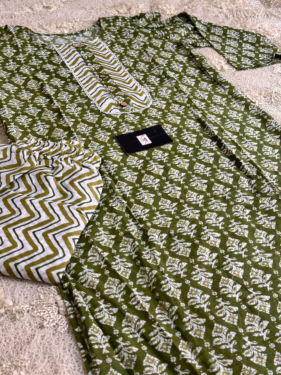 Pure HandBlock Printed Cotton Kurta N Pant Set