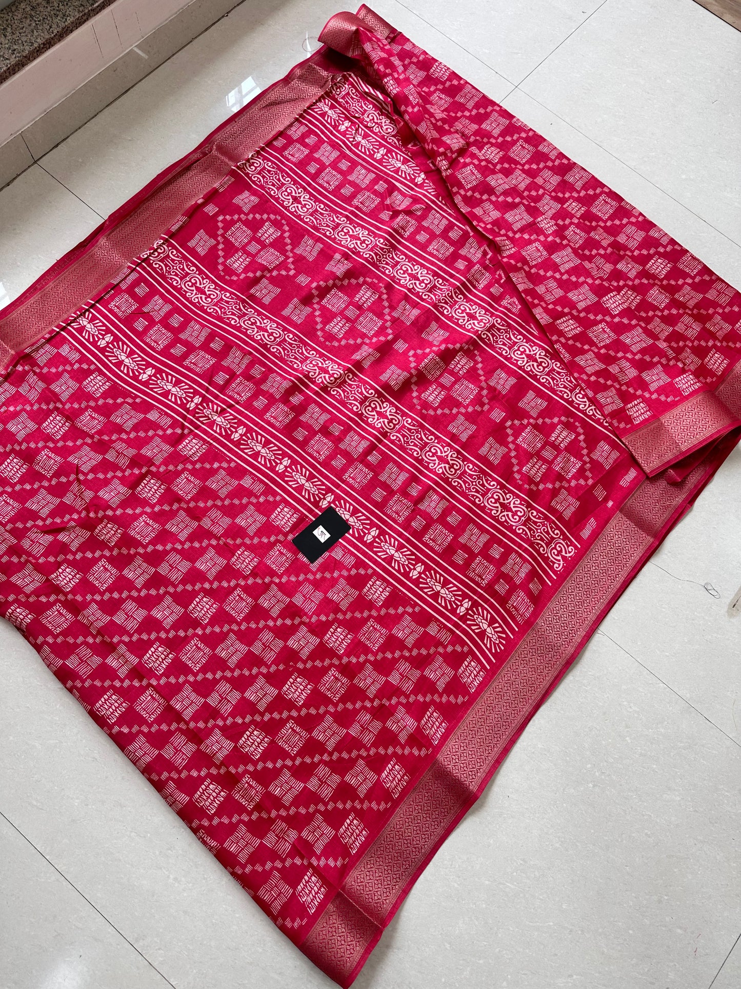 Printed Semi Dola Silk Saree