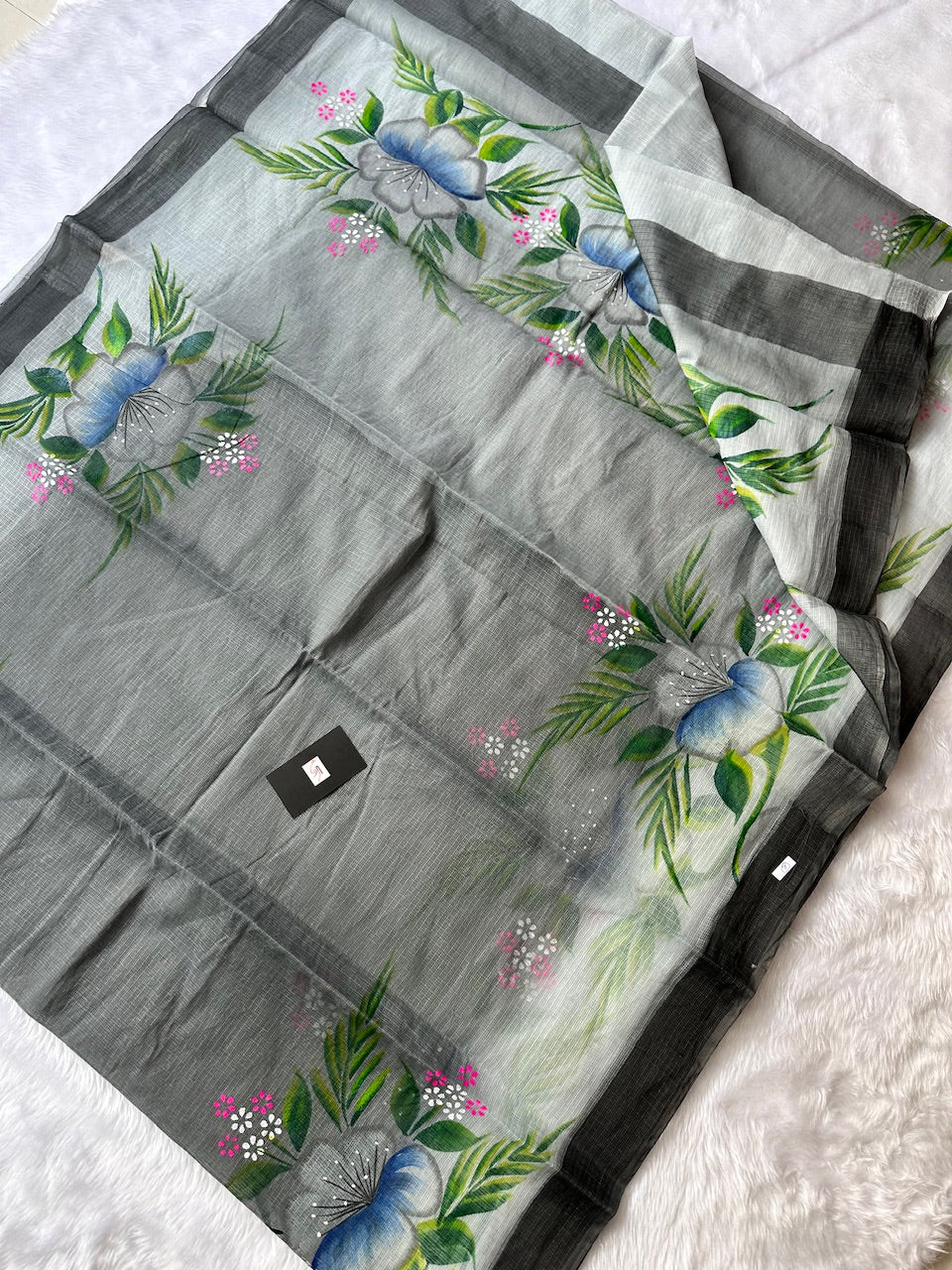 Handpainted Kota Cotton Doria Saree