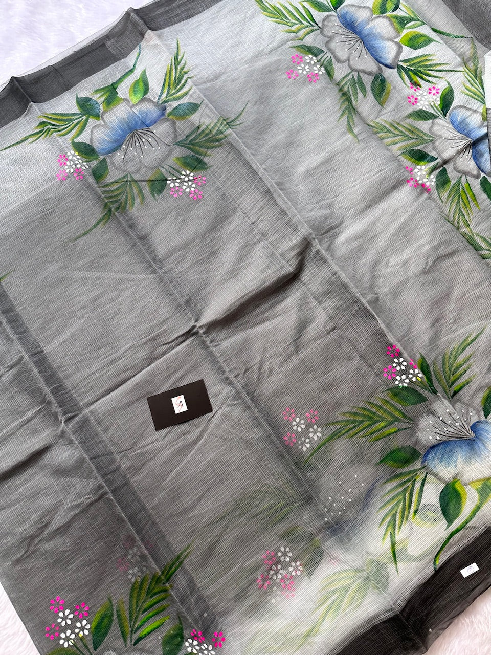 Handpainted Kota Cotton Doria Saree