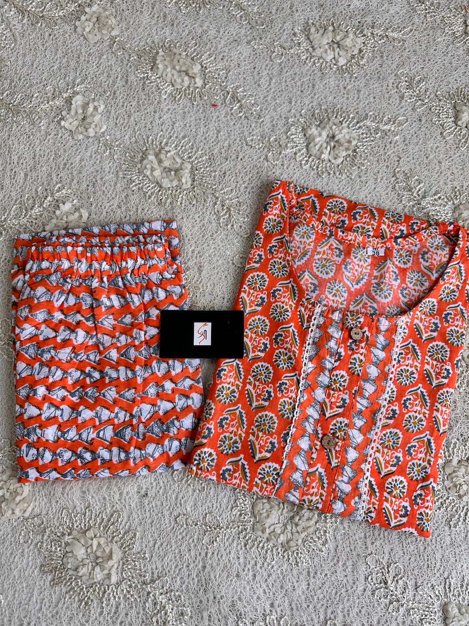 Pure HandBlock Printed Cotton Kurta N Pant Set