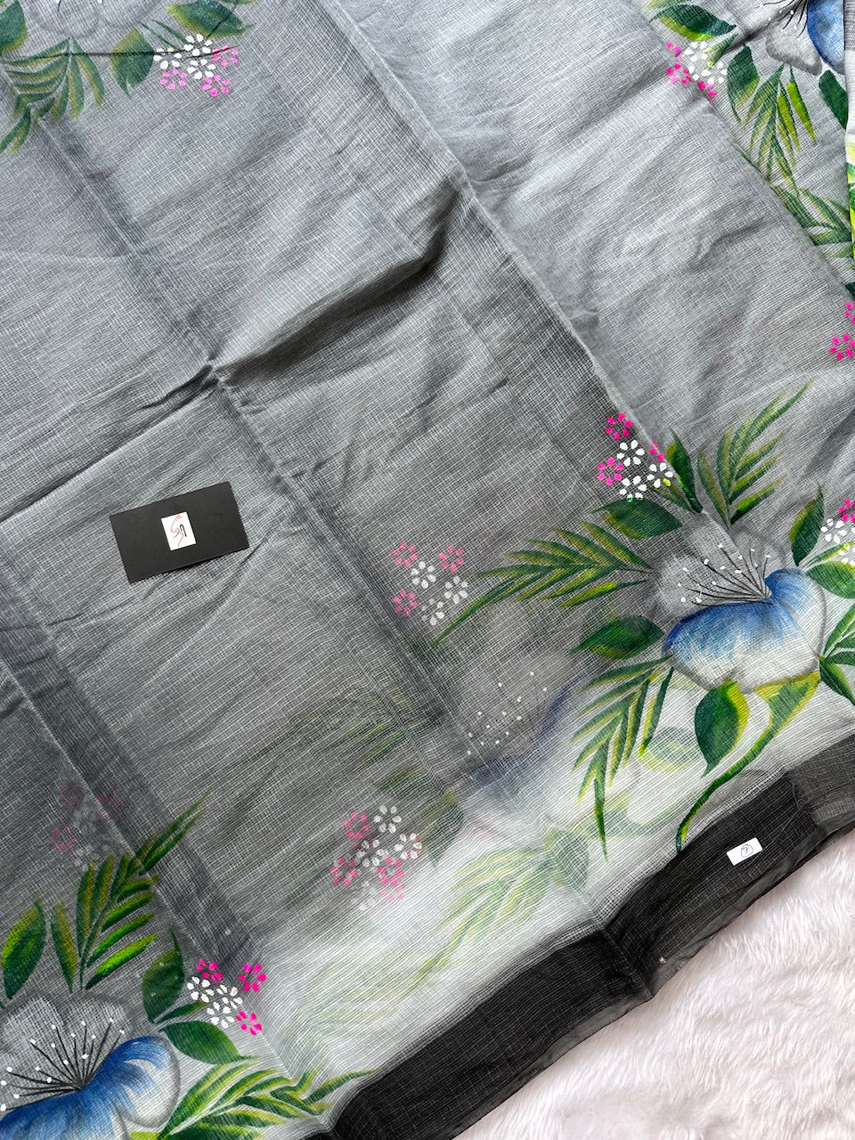 Handpainted Kota Cotton Doria Saree