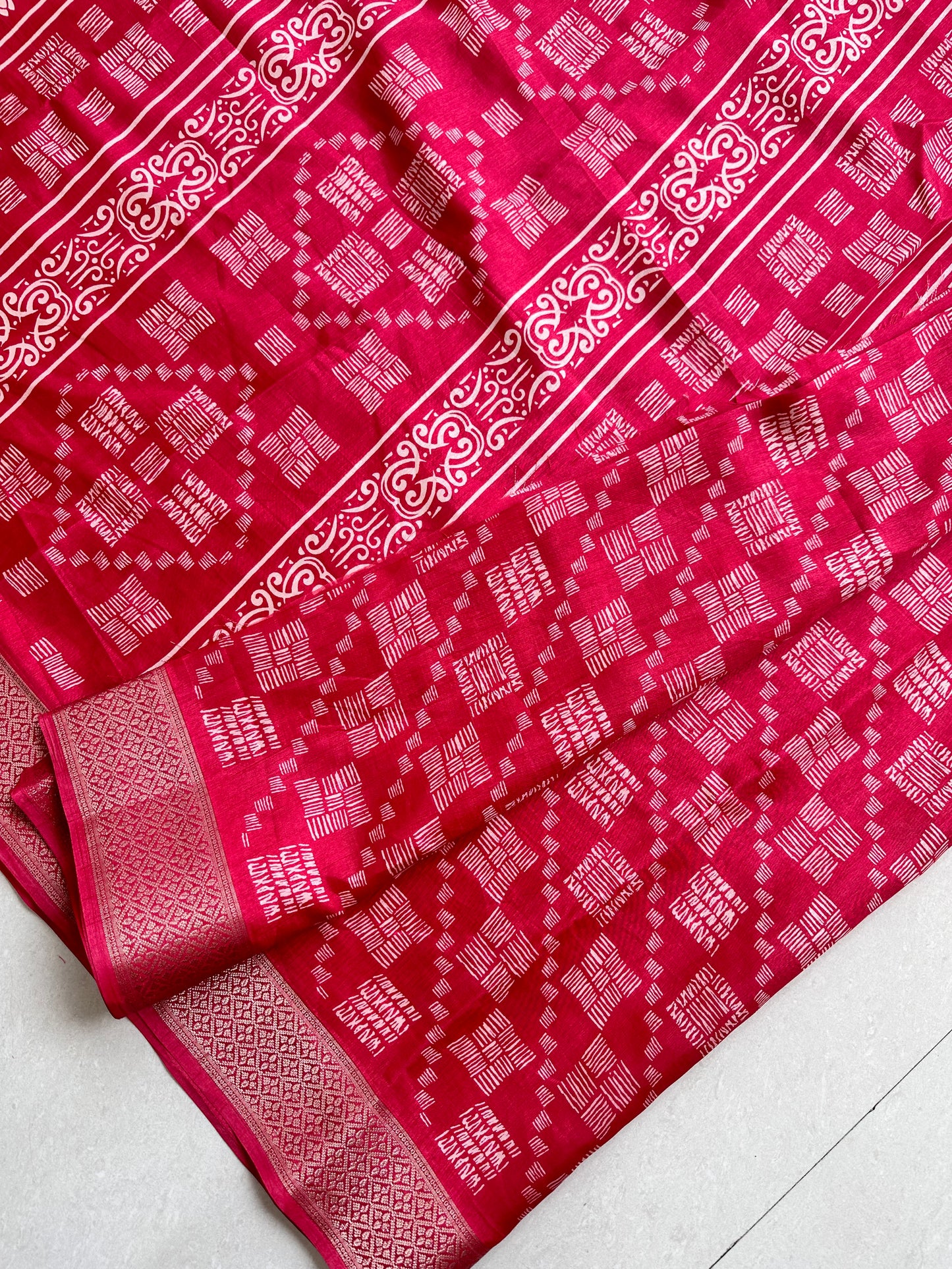 Printed Semi Dola Silk Saree