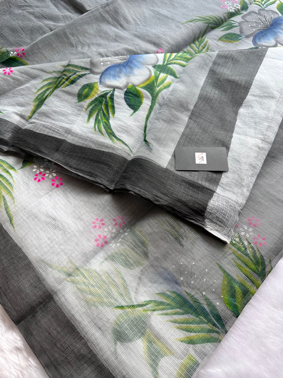 Handpainted Kota Cotton Doria Saree