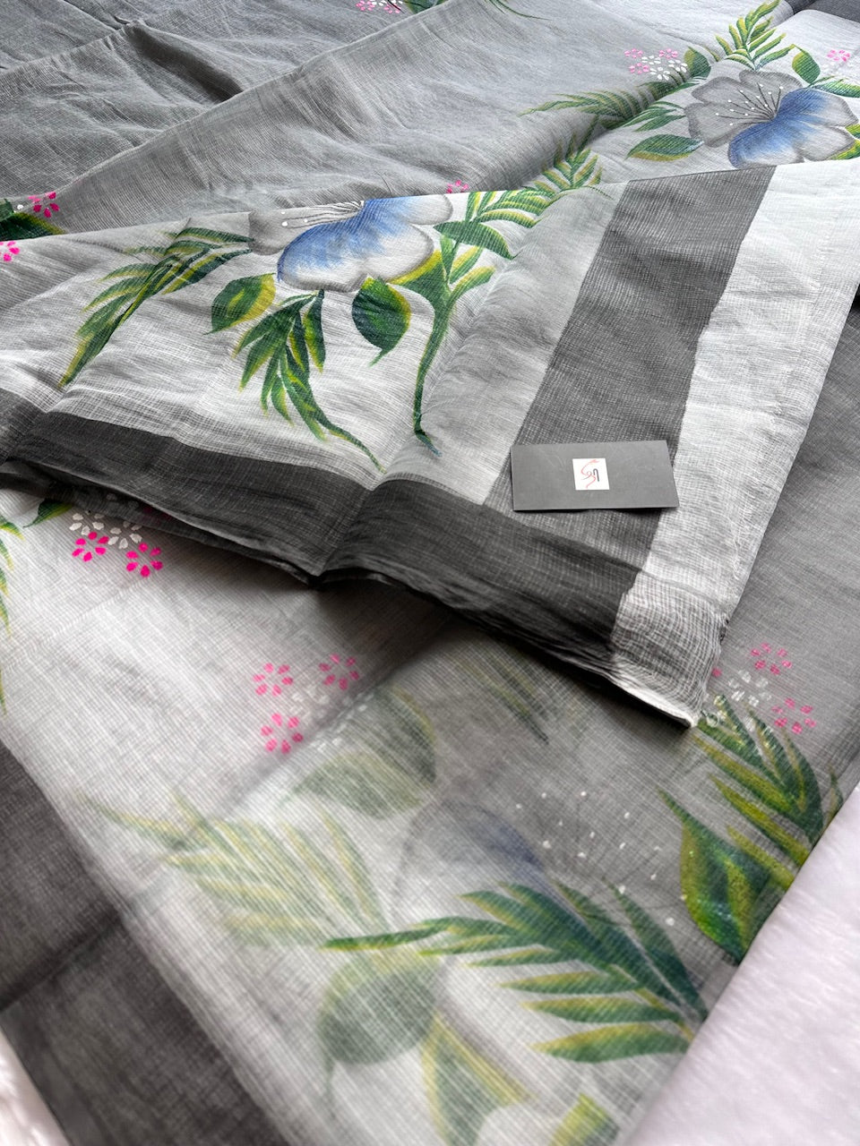 Handpainted Kota Cotton Doria Saree