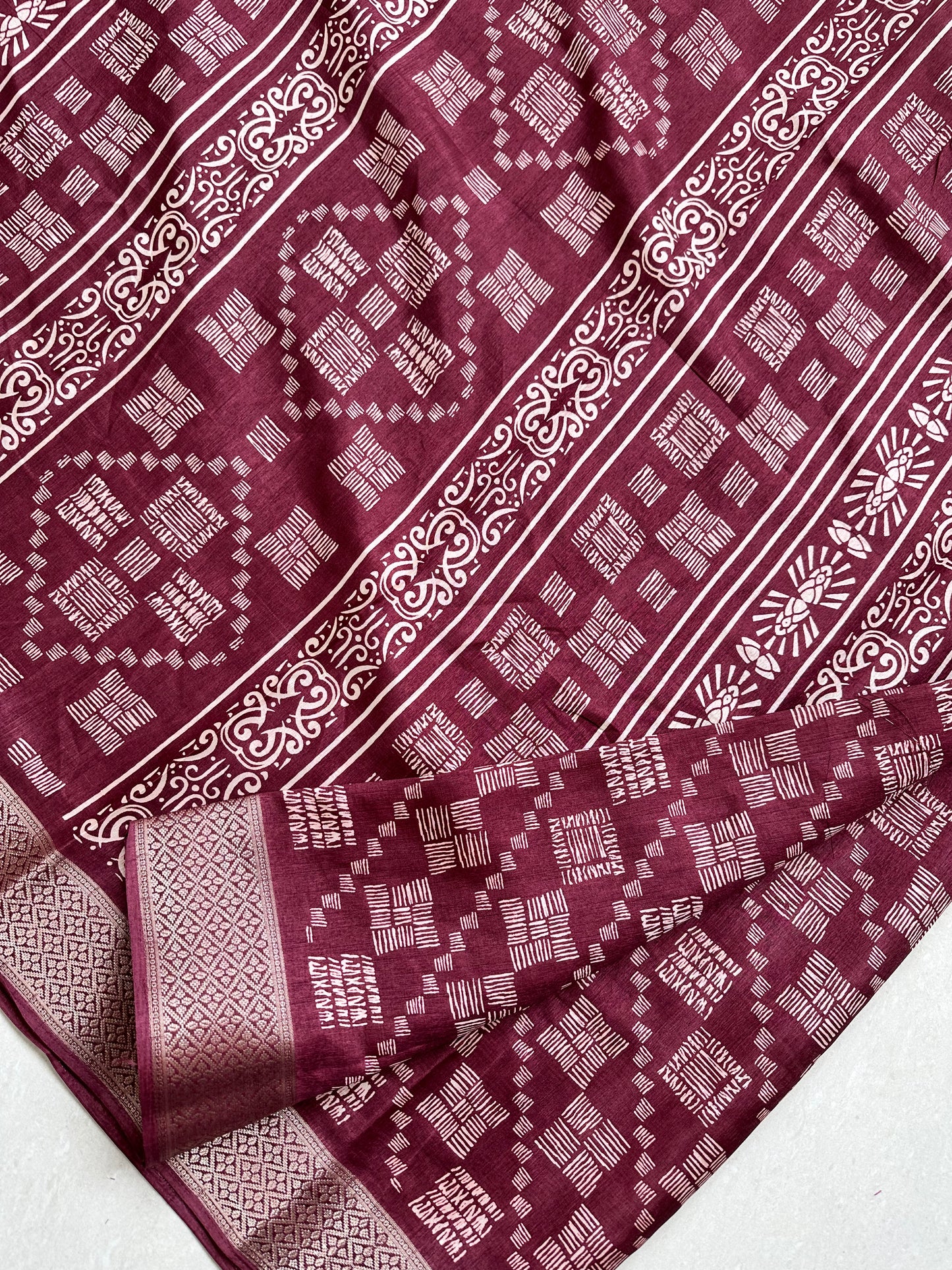 Printed Semi Dola Silk Saree