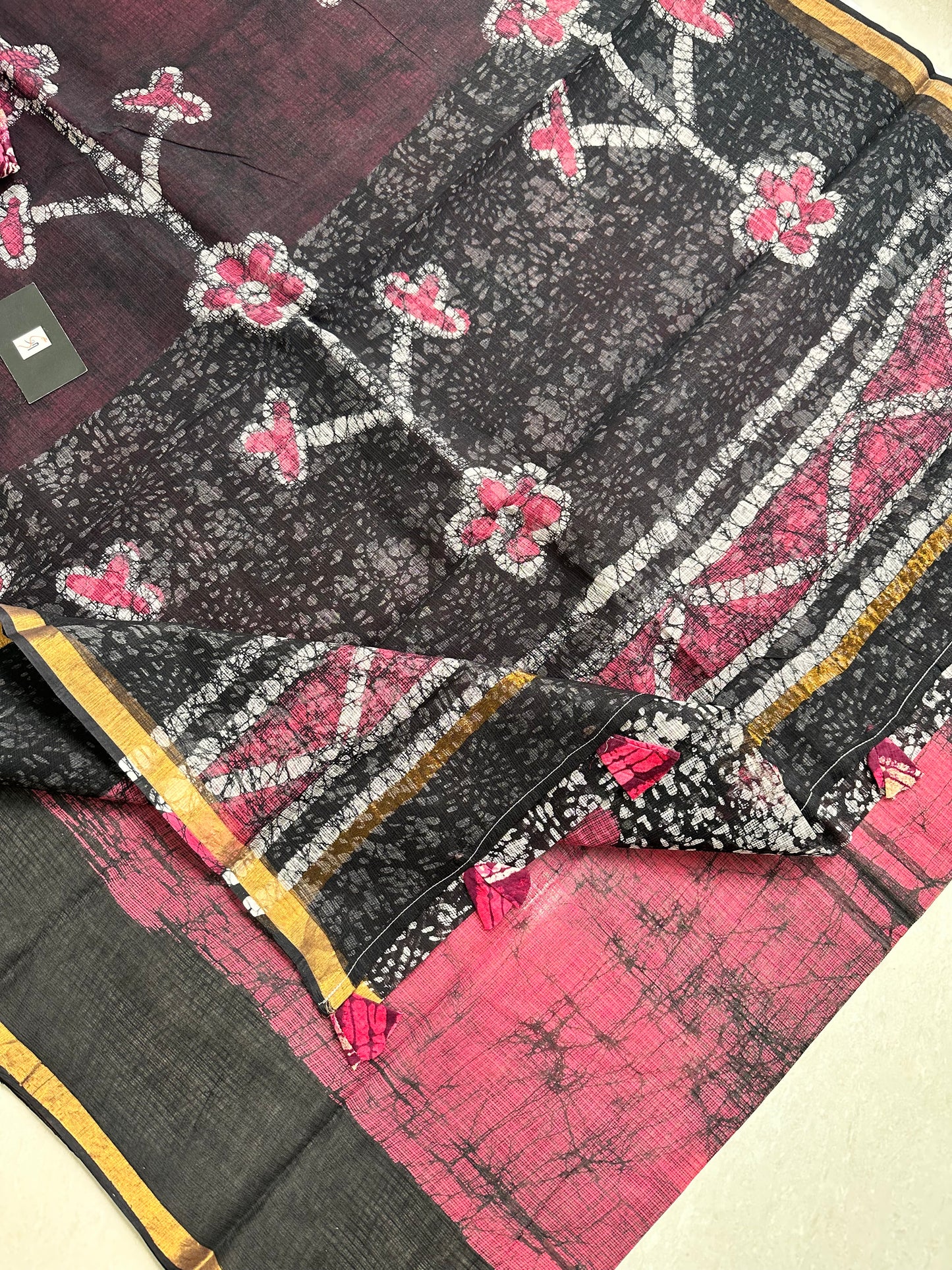 Pure HandBlock Printed Kota Cotton Doria Saree